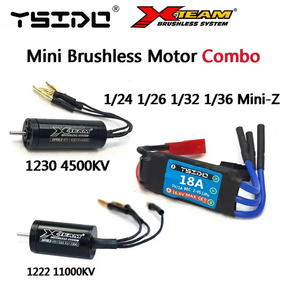 [NEW] Mini มอเตอร์ไร้แปรง Combo 1222 1230 4500kv 11000kv 18a Esc สําหรับ Kyosho Tamiya Traxxas Mini-