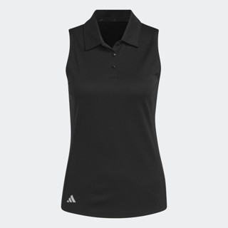 adidas กอล์ฟ เสื้อโปโลกอล์ฟแขนกุด Texture ผู้หญิง สีดำ HT125…