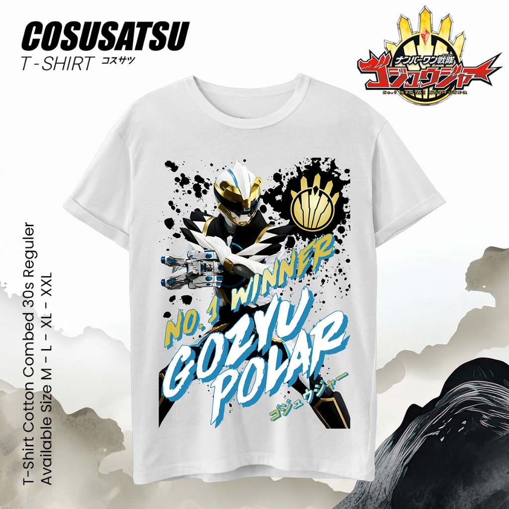 No. 1 Sentai Gozyuger Gozyu Polar Kaos T-ShirtCotton 100%  [S-5XL]