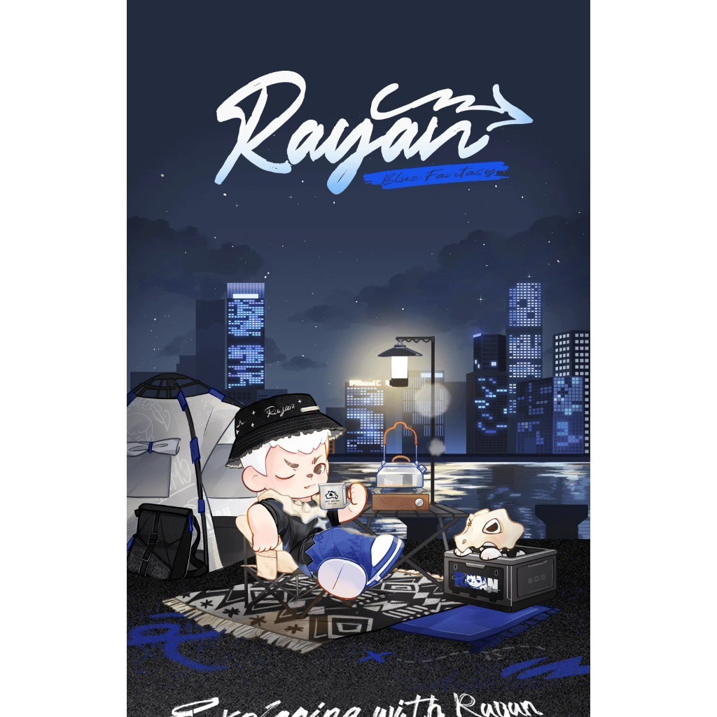 [ของแท้] TNTSPACE Rayan Blue Fantasy Series Lucky Draw Card Headphone Bag Hat Umbrella Gift
