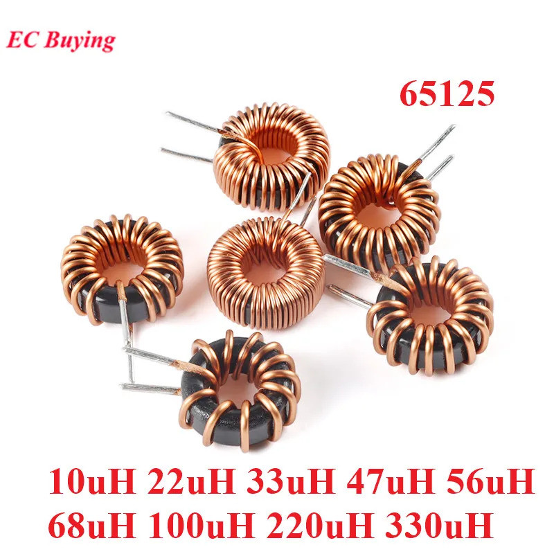 5 ชิ้น/1 PC 65125 เหล็กซิลิคอนอลูมิเนียมแหวนแม่เหล็ก Inductor 10UH 22UH 33UH 47UH 56UH 68UH 100UH 22