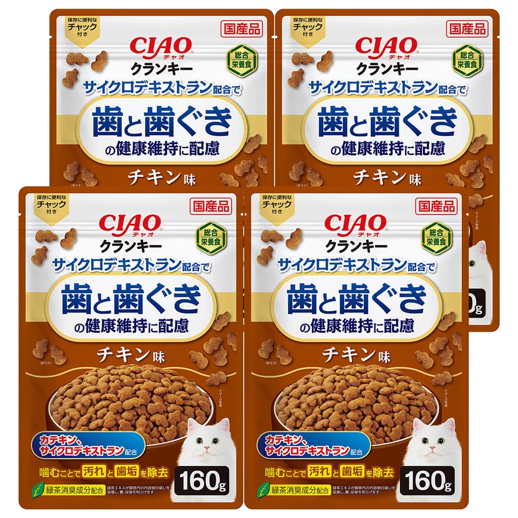 CIAO Cranky Chicken Flavor 160g 4-Pack Dental Care for Cats