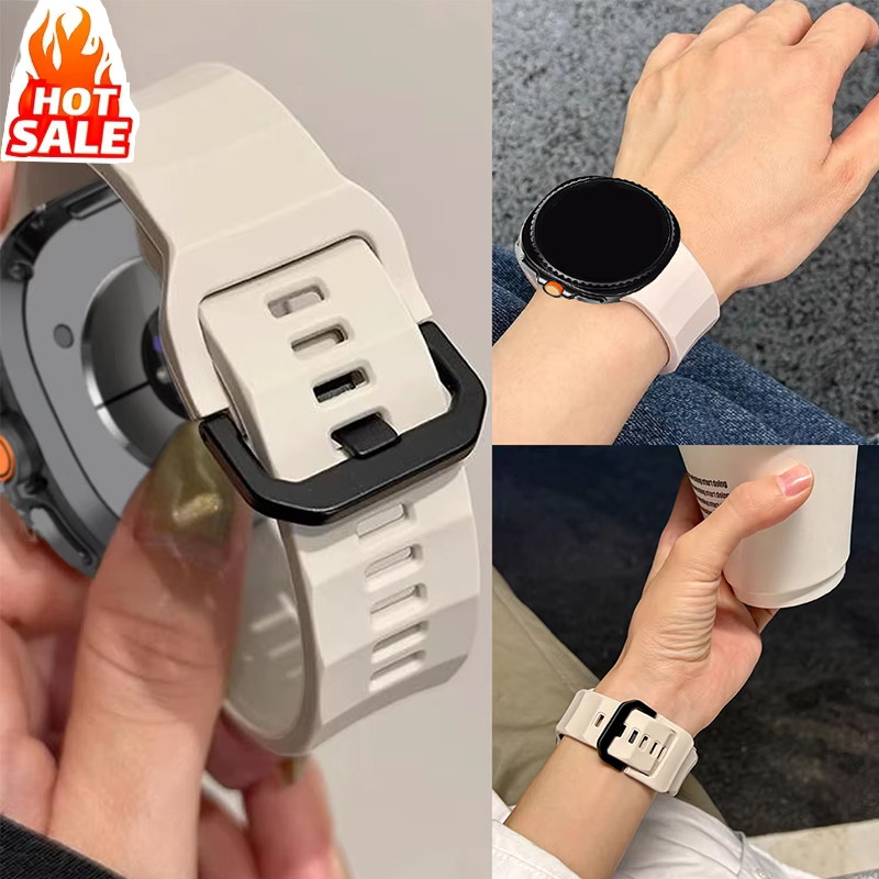 SAMSUNG สายรัดซิลิโคนอ่อนนุ่ม สําหรับ Galaxy Watch8 40/44มม. และ Watch8 Classic 46มม. สายกีฬาข้อมือผู้ชายผู้หญิง