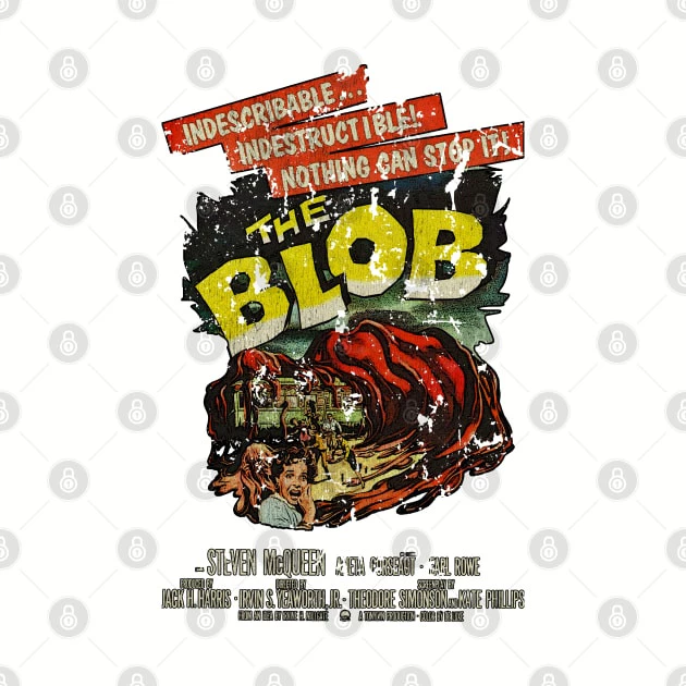 เสื้อยืด Vintage The Blob T-Shirt Oversize สีขาว thumbnail 9