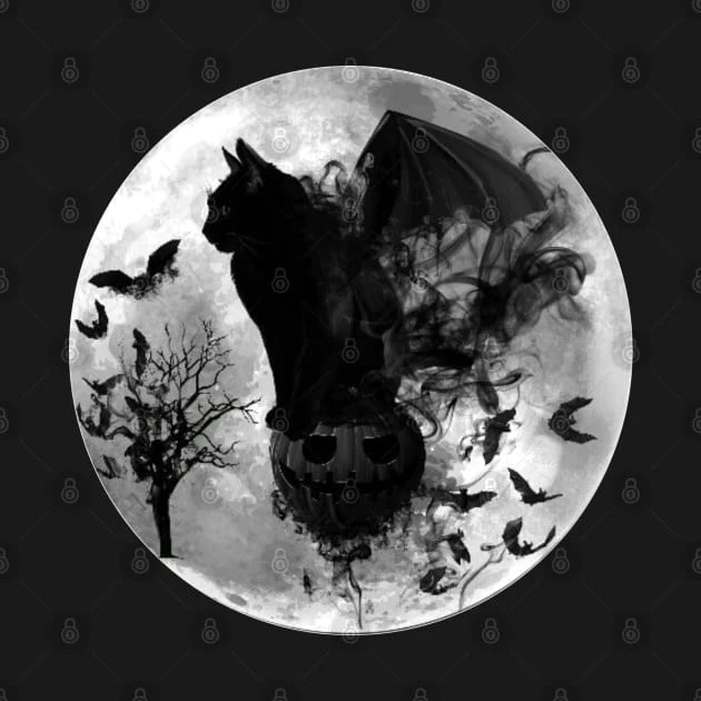 เสื้อยืด Vintage Halloween Batcat thumbnail 9