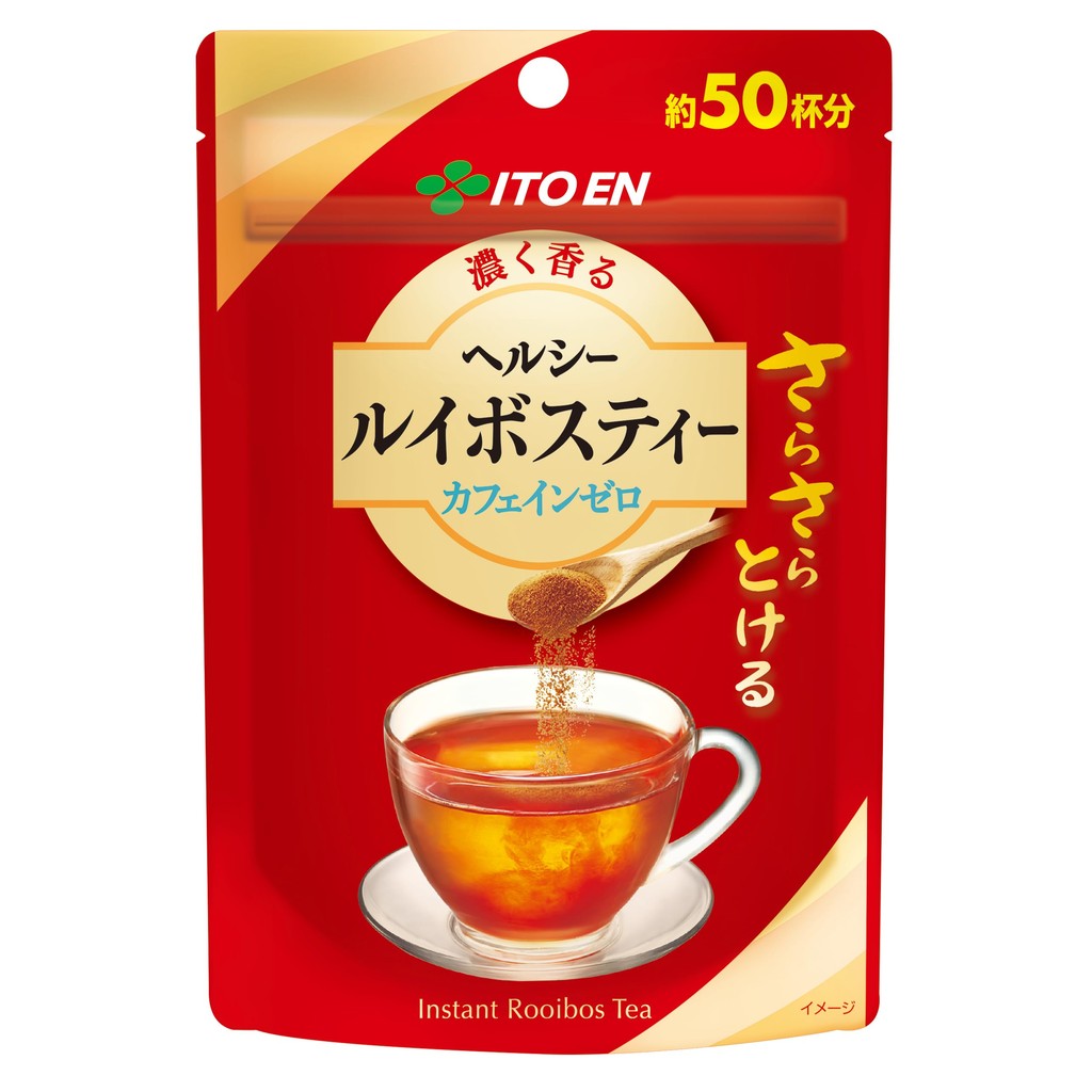 Itoen Smooth and Rich Herbal Rooibos Tea 40g Caffeine-Free Powder with Zipper Pouch