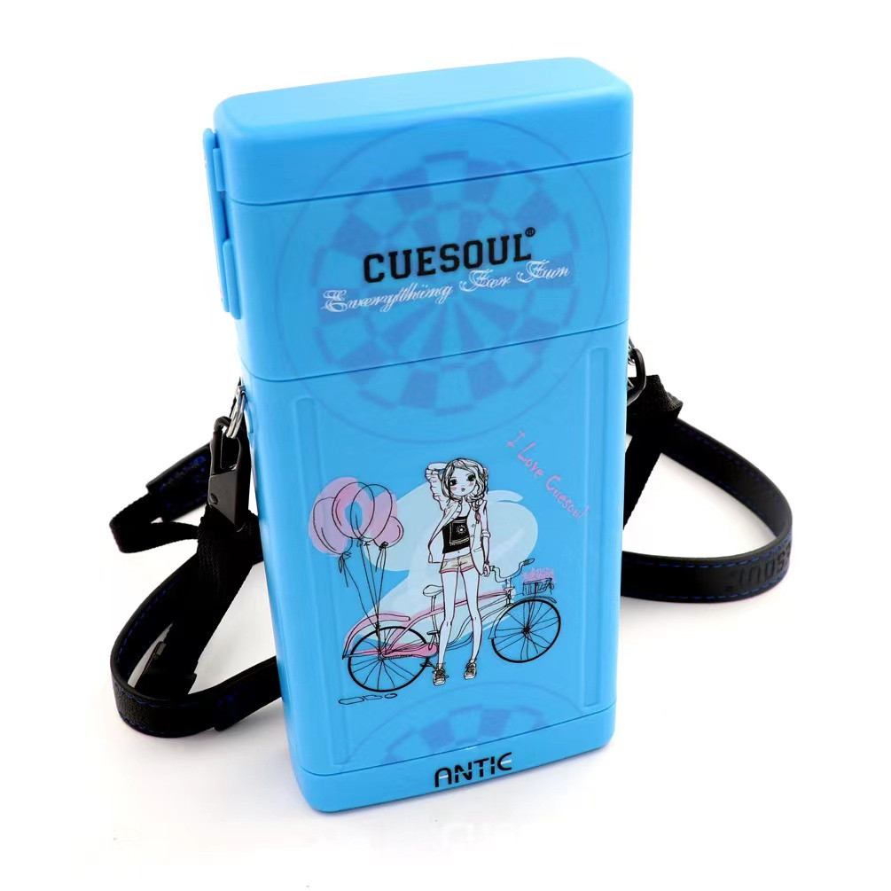 CUESOUL ANTIE Hard Dart Case,Holds 6 Steel Tip Darts/Soft Tip Darts & Extra Dart Tips,Shafts & Fligh
