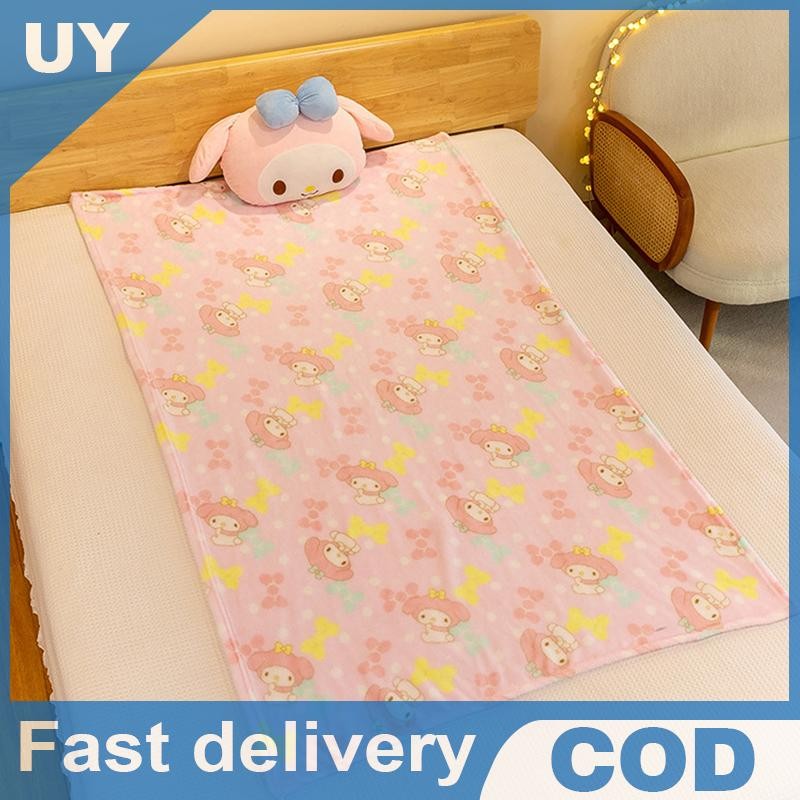 Sanrio Kuromi Melody ၂ in ၁ မျက်နှာသုံး ခြင်္သေ့အလိပ်/စောင် (နှစ်မျိုးသုံး) လှပချစ်စရာ