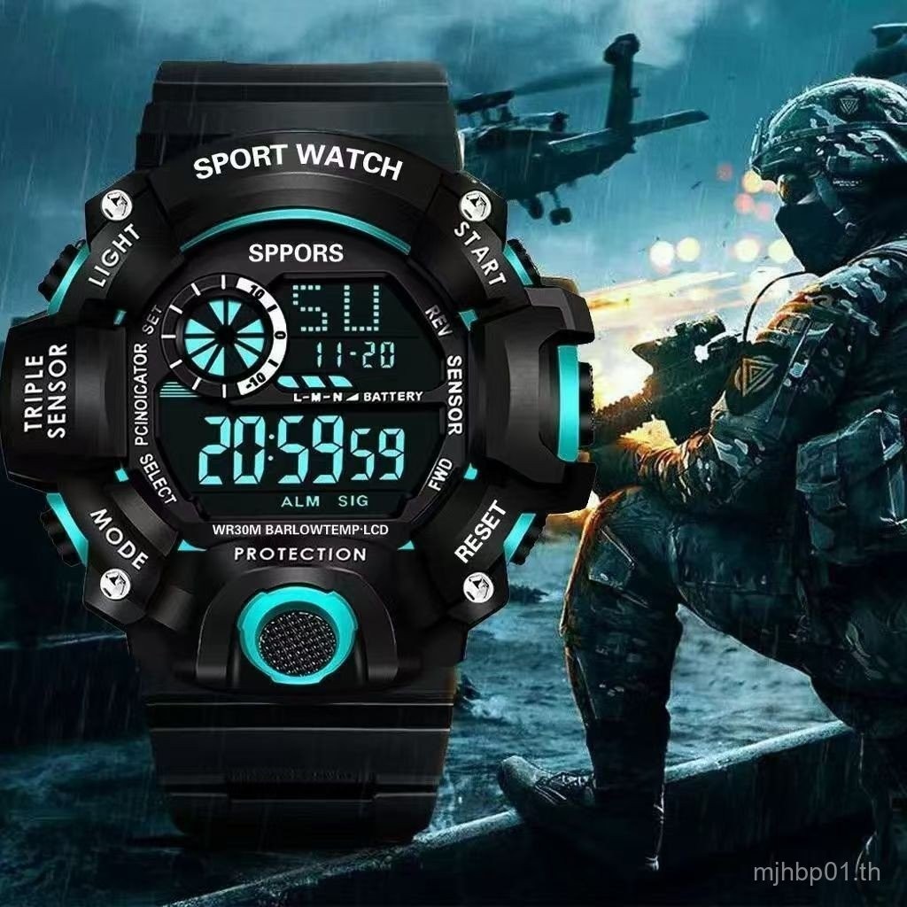 นาฬิกาผู้ชายหล่อ Big Dial Luminous Multi-Function Youth Sports Watch นาฬิกาเยาวชนราคาถูก 888 SK7R