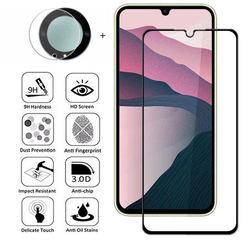 Full Coverage Screen Protector Glas สําหรับ Redmi 7 7A 8 8A Y3 Pro กระจกนิรภัยขอบสีดํา