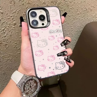 เคส IMD ชุบลายแมวคิตตี้สุดแฟชั่นเรียบง่ายเข้ากันได้กับ Vivo Y17s Y18 Y15 Y22 Y21 Y27 Y17 Y78 Y20 Y12i Y02 Y15s Y33s Y36