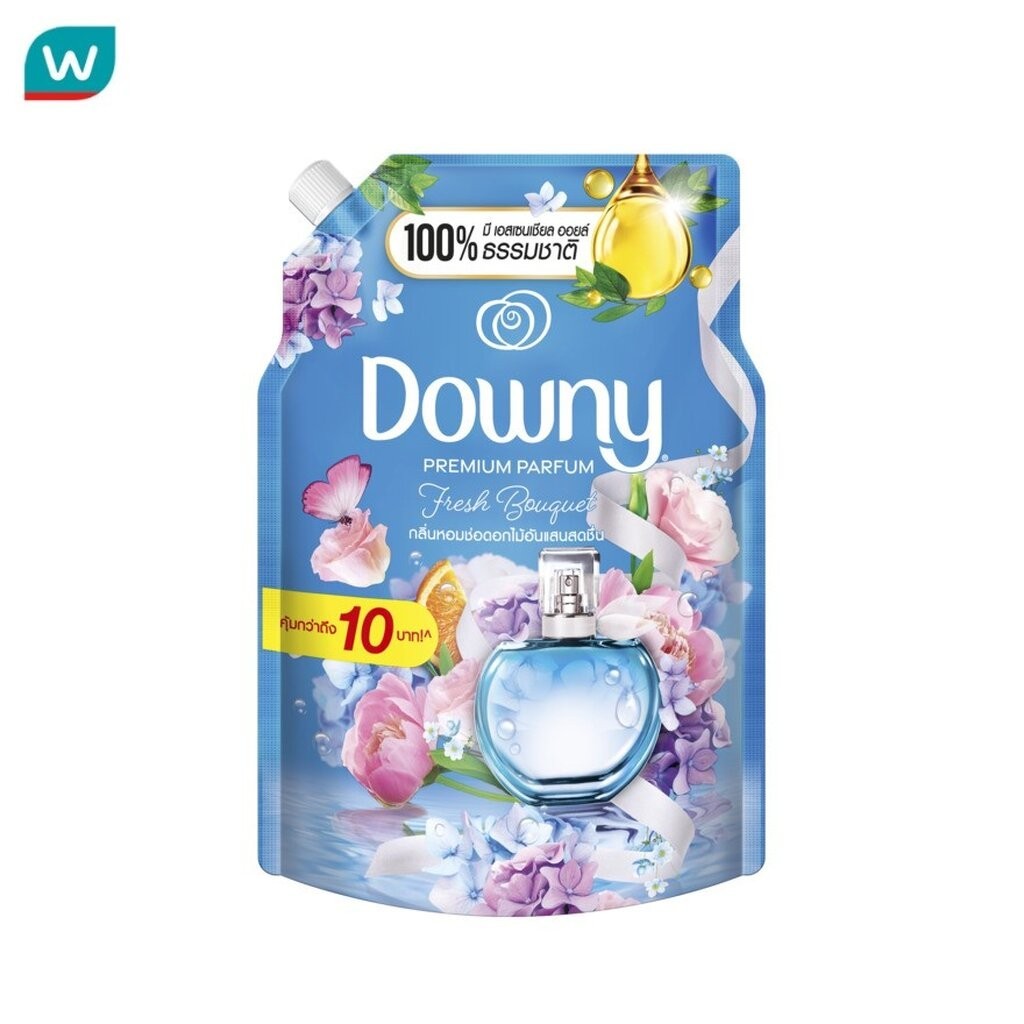 Downy ดาวน์นี่ พรีเมียมเพอร์ฟูม ปรับผ้านุ่มเข้มข้นพิเศษ ช่อดอกไม้อันแสนสดชื่น ถุงเติม 1.1 ล