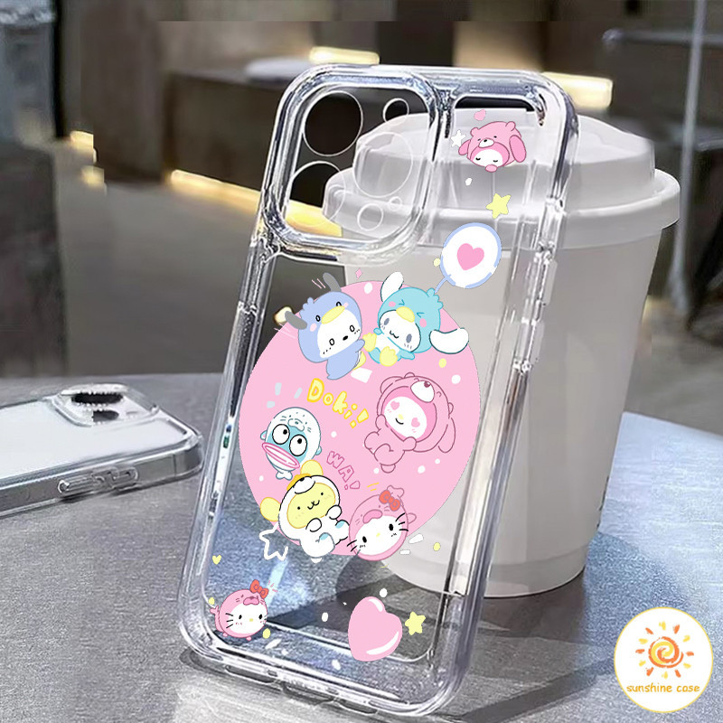 ตัวการ์ตูนสีชมพูน่ารัก ไอโฟน11 For iPhone11 12 13 14 15Pro MAX X XS 6 7 8Plus SE2020 เคสโทรศัพท์