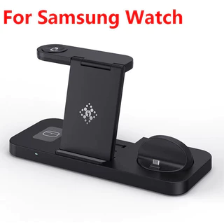 พับ 6 In 1 Wireless Charger สําหรับ Samsung S22 S21 S20 S10 หมายเหตุ Galaxy นาฬิกา 5 4 Active Buds Fast Charging Dock Station