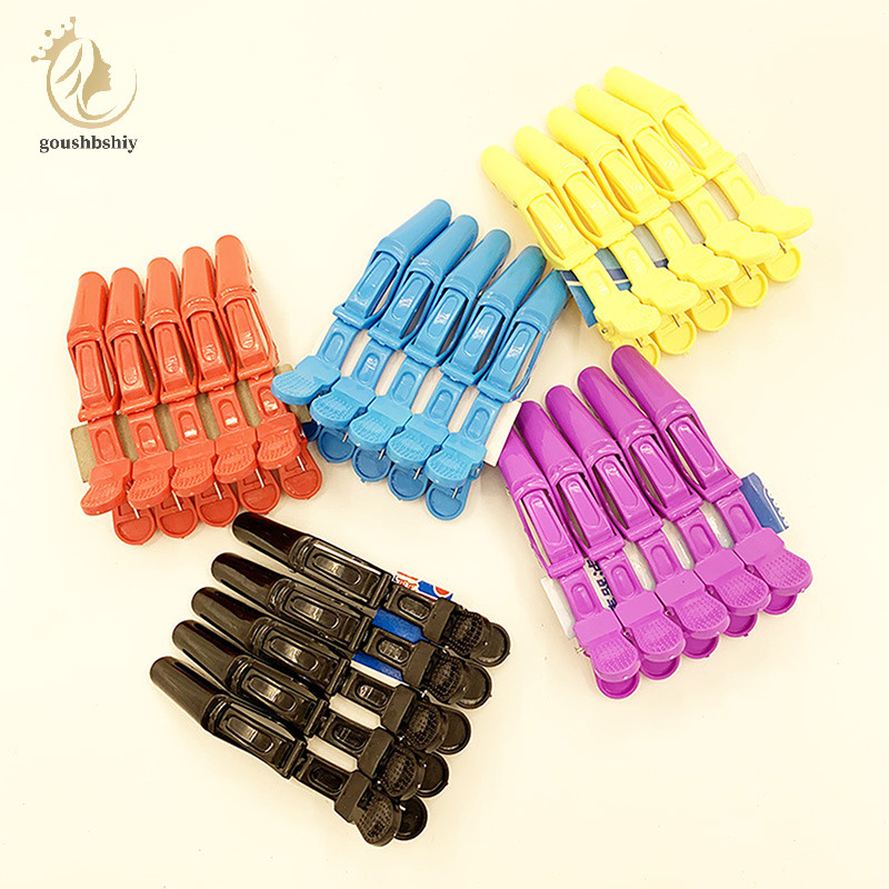 [goushbshiy] 5/10 ชิ้นกิ๊บติดผมพลาสติก Hairdressing Clamps Claw ส่วนคลิปจระเข้ตัดผมสําหรับร้านทําผมจัดแต่งทรงผมเครื่องประดับผม Hairpin TH