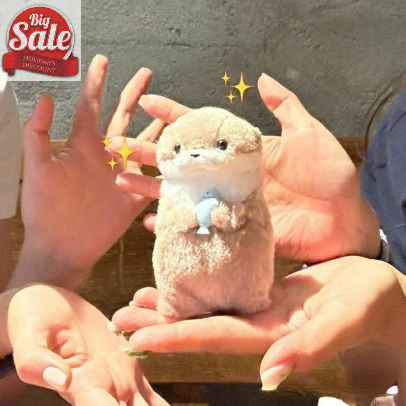 AF การ์ตูนน่ารัก Otters ถือตุ๊กตาปลาพร้อมโซ่ Creative Keyrings จี้เครื่องประดับกระเป๋านักเรียนกระเป๋าสตางค์ Ch A