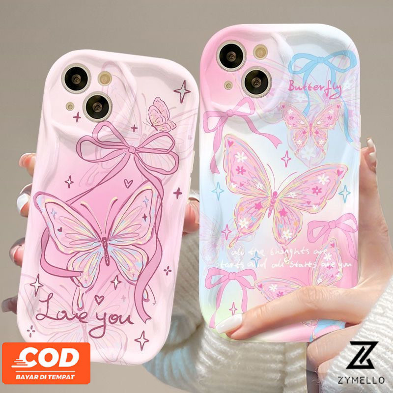 เคสโทรศัพท์ VIVO V40 V30 5G V29 S1 V40 Pro V27 5G V27 Pro V27E V25 V25E V23 V23E V15 V20 Pro Flirty ผีเสื้อกันกระแทก TPU เคสโทรศัพท์