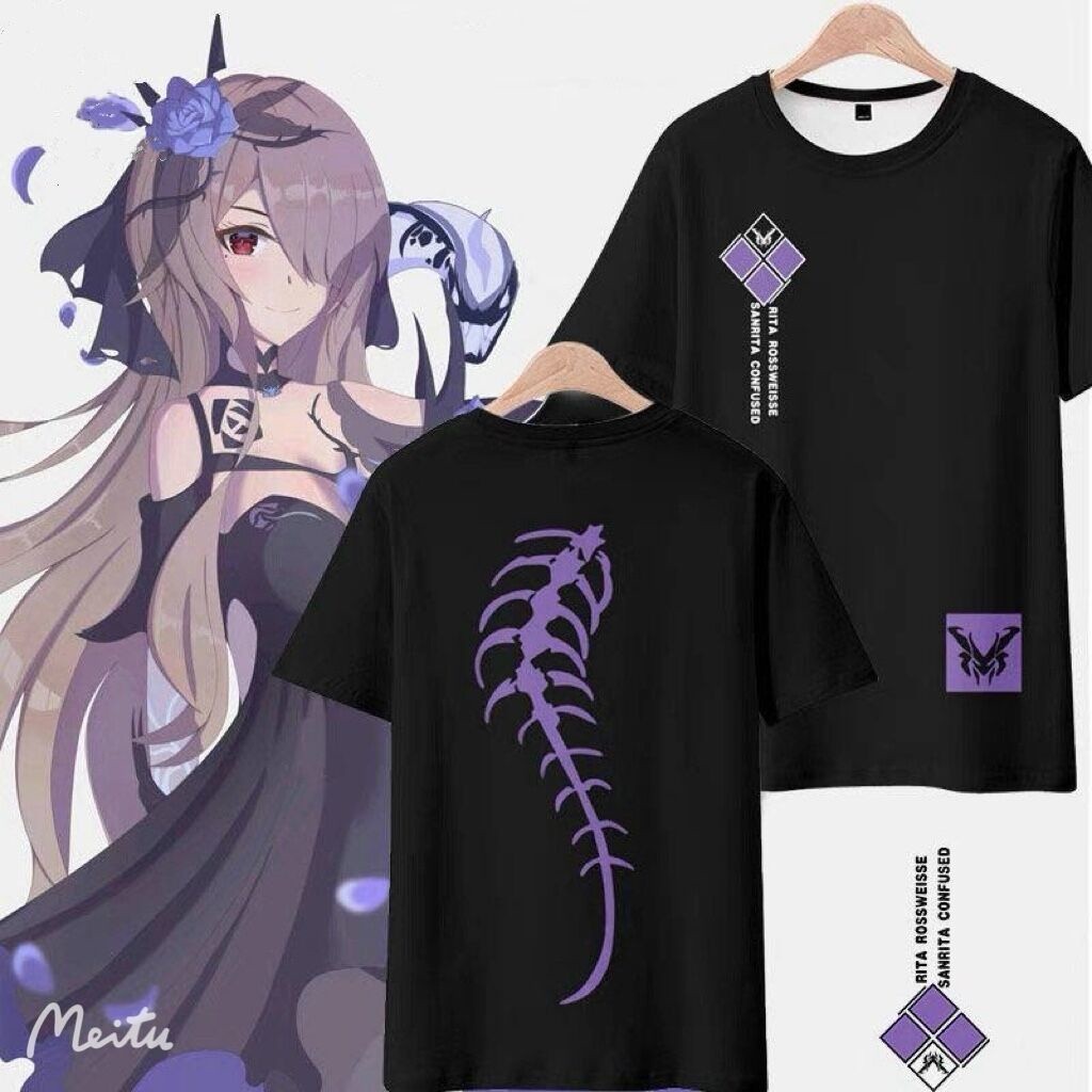 Honkai Impact 3 Rita Rossweisse Style 3D Printing  หนาๆ วินเทจ oversize น่ารัก เกาหลี