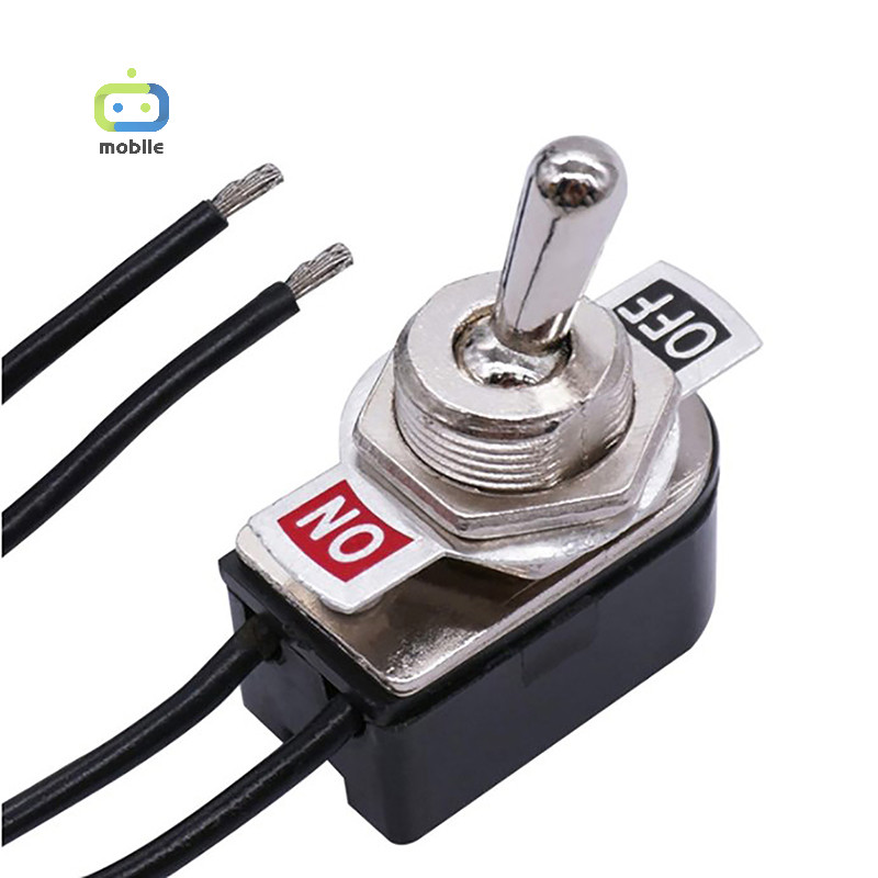[maygood] Ac250v 3A On/Off Prewired Standard Toggle Switch พร้อมสายไฟ KNS-1 SPST Contacts Switch อุปกรณ์ไฟฟ้า {TH}
