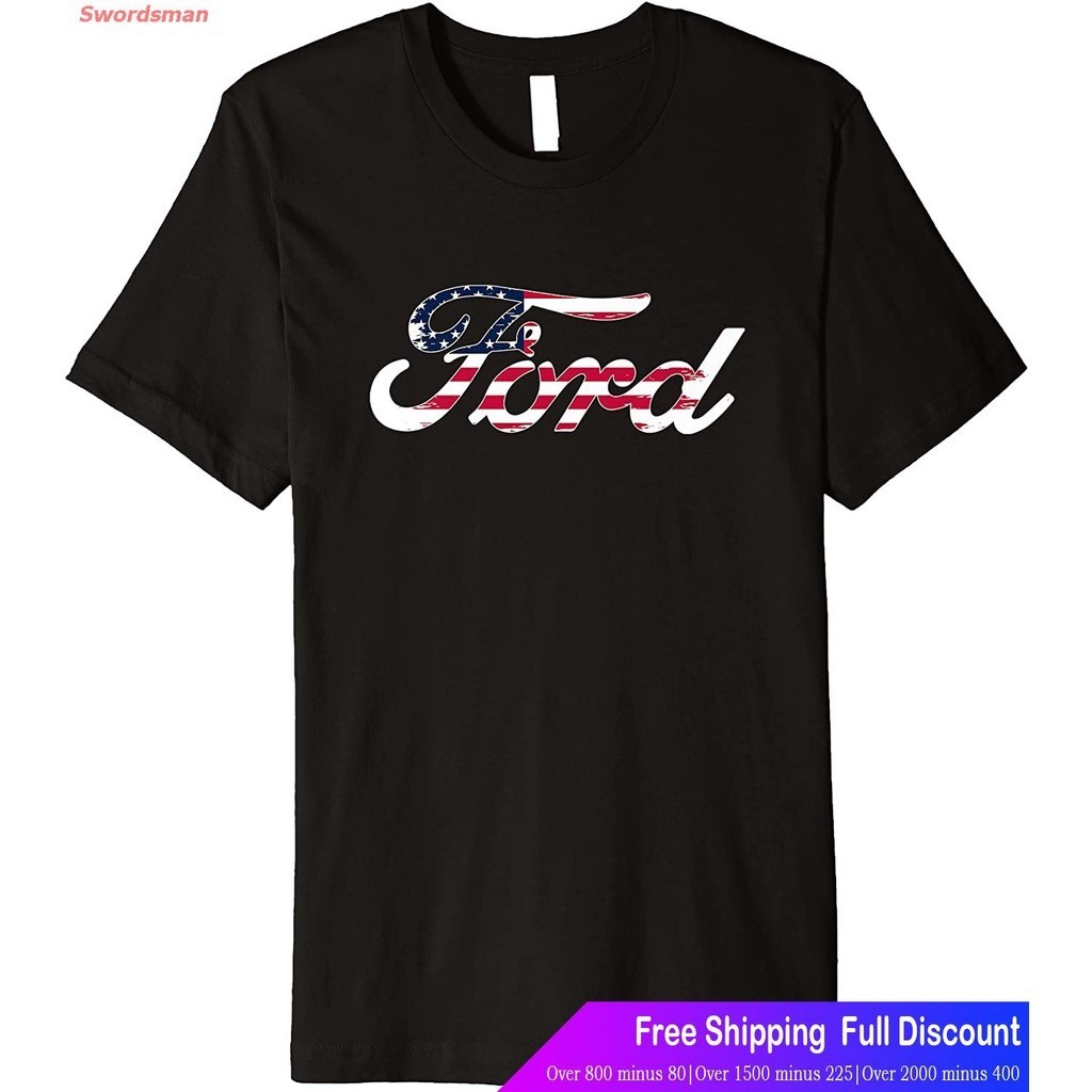 Swordsman เสื้อยืดแขนสั้น Ford Script American Fla สินค้ามาใหม่ น่ารัก สไตล์ y2k ไซส์ใหญ่ วินเทจ รัดรูป