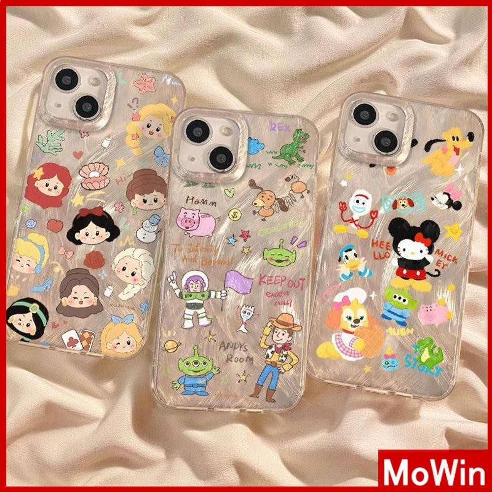 Mowin - สำหรับ iPhone 11 15 PRO MAX iPhone Case Silver Feather หรูหราโฮโลแกรมเลเซอร์ CLEAR Case Soft