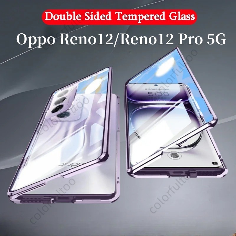 สําหรับoppo Reno 12 11 Pro 12Pro 11Pro 11F Reno11F Reno11 Reno12 5Gปลอกคลุมทั้งหมดกล้องป้องกันปลอกกันกระแทกแม่เหล็กพลิกฮาร์ดปกหลัง