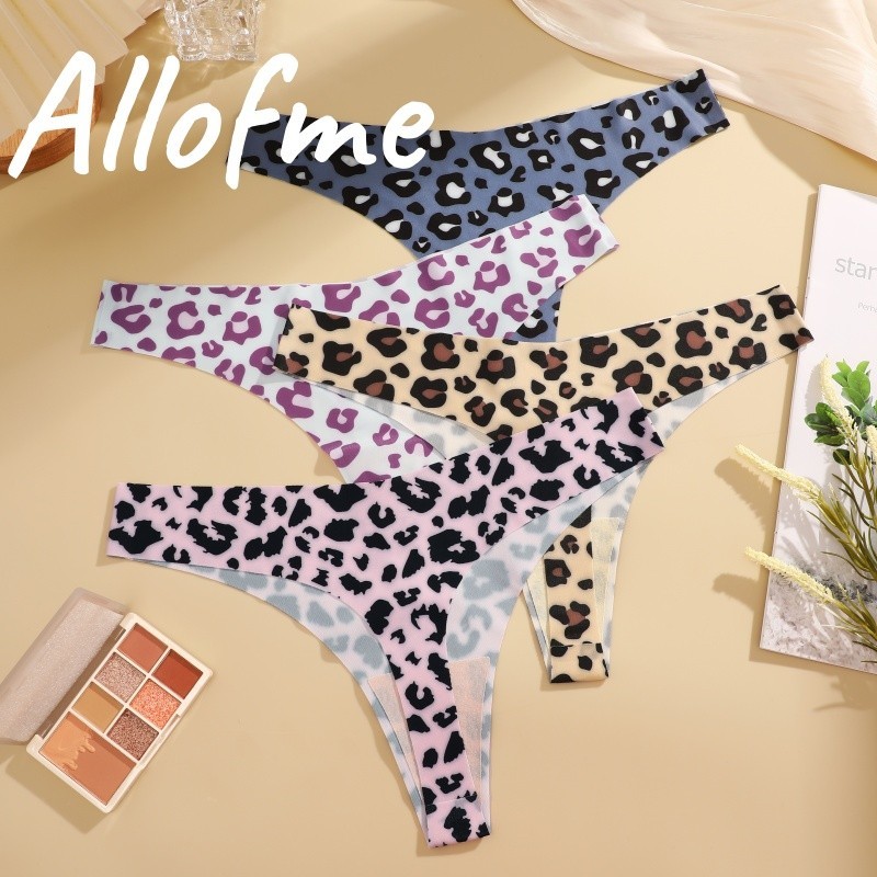 Allofme ผู้หญิงไม่มีรอยต่อและไร้ร่องรอยกางเกงชั้นในเซ็กซี่พิมพ์ Thongs จีสตริงนุ่มสบาย 15 สี ราคา ถูกที่สุด ดีลบีเคเค