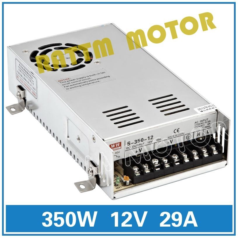 ✼350W 12V DC Switch Switching Power Supply S-350-12 29A CNC Router Single Output Foaming Mill Cut La