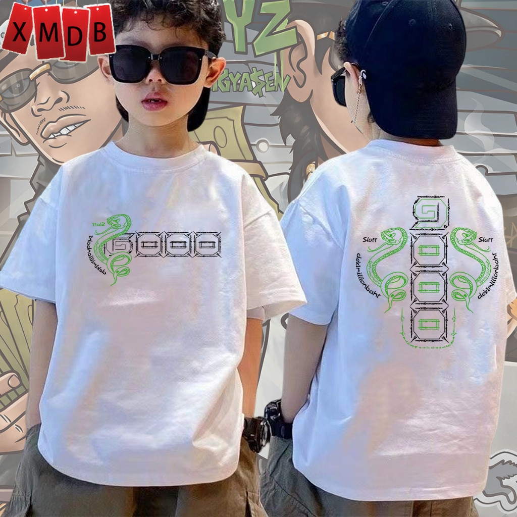 【พร้อมส่ง】เสื้อยืด เสื้อเด็ก PBG x 1MILL "LISTEN TO 1MILL" t shirt ผ้าคอตตอน ไม่หด 100-150cm #19