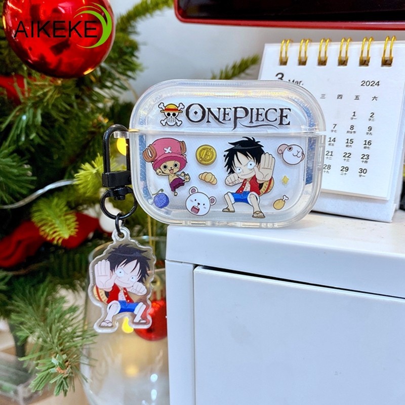 เข้ากันได้กับ Apple AirPods Pro 2 กรณี One Piece Luffy โปร่งใส AirPods 1 2 3 ฝาครอบซิลิโคนนุ่ม InPods Gen หูฟังไร้สายปลอก