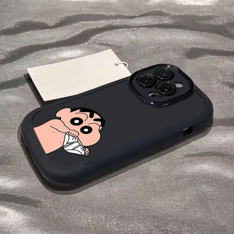 ใช้งานร่วมกับสําหรับiphone 15 14 13 12 11 Pro MAX X XR XS MAX 7 8 Plus SE 2020 ตลกCrayon Shin Chanน่ารักสร้างสรรค์Full Pack Anti Dropเคสโทรศัพท์นุ่ม
