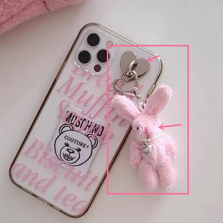 Cute Rabbit Dolls Keychain Bunny Heart Key Chain Korean INS Punk Bag Decoration Y2K Fashion Jewelry Pendant Accessories Gift ราคา ถูกที่สุด ดีลบีเคเค แกลเลอรีภาพที่ 9