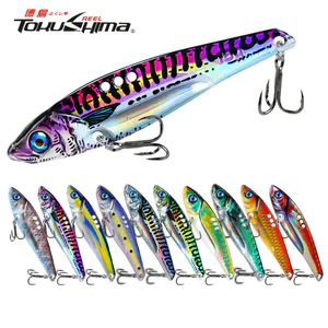 1pcs โลหะ VIB Lure Spinner Balancer Sinking 3D พิมพ์ Hard เหยื่อตะขอตกปลาช้อนตกปลา Lure