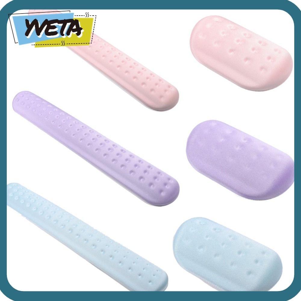 Yveta พยุงข้อมือ, แผ่นรองเมาส์คีย์บอร์ด PU Ergonomic, 2024 คอมพิวเตอร์แล็ปท็อปโฮมออฟฟิศสายรัดข้อมือแบบนุ่ม Mice Mat
