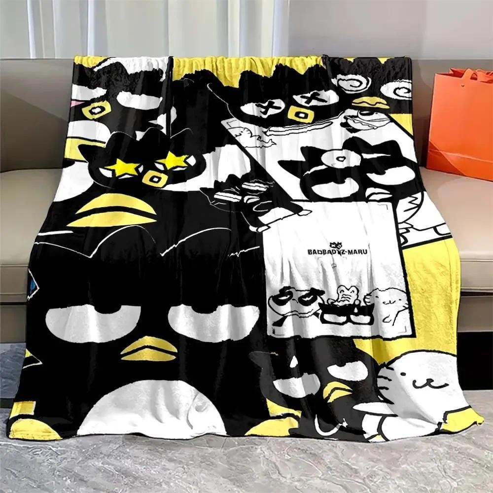 ญี่ปุ่น Sanrio Bad Badtz Maru Keroppi การ์ตูน Flannel ผ้าห่มแผ่นโซฟาผ้าห่ม Lunch Break ผ้าห่มอะนิเมะอุปกรณ์ต่อพ่วงของขวัญ