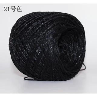 50g Fine Gold Silver Metallic เส้นด้าย Sparkly โครเชต์ Metallized Threads เส้นด้ายสําหรับมือถักกระเป๋าตุ๊กตา DIY เย็บปักถักร้อย