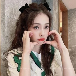เซ็ตเกาหลี 2 ชิ้น กิ๊บโบว์เล็ก สไตล์เรียบง่ายสำหรับสาวๆ