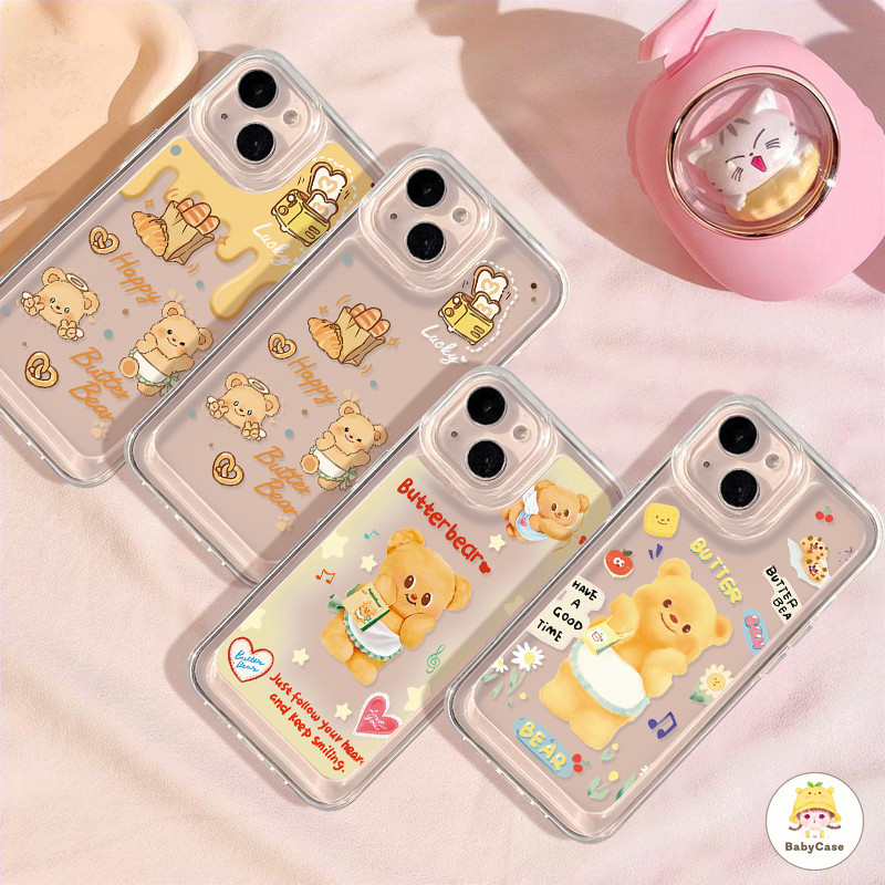 แฮปปี้ บัตเตอร์แบร์ผู้น่ารัก เคสไอโฟน 11 15 Pro Max 7Plus 13 14 12 Pro Max 7 8 14 15 Plus X XS XR Max SE 2020