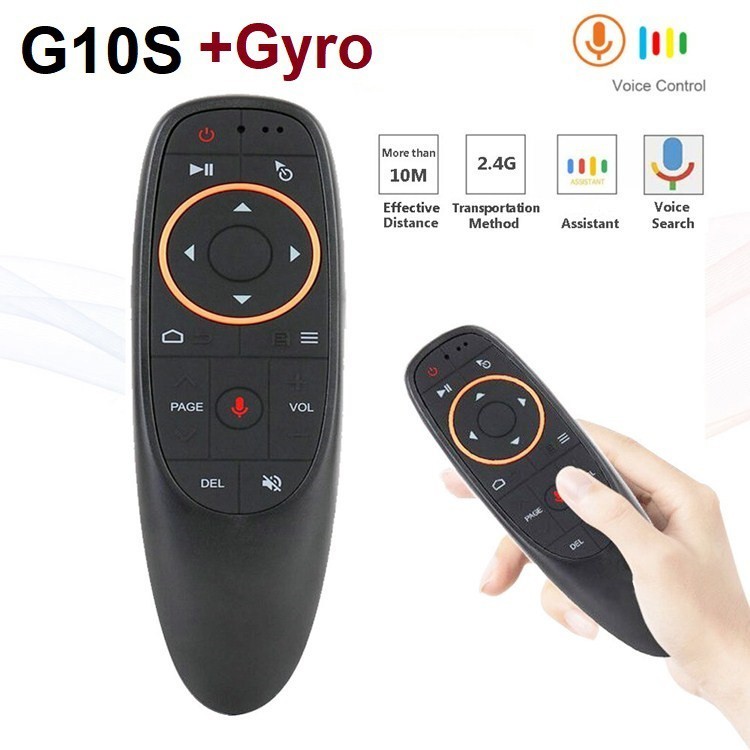 สั่งการ Voice Remote รีโมทสั่งงานด้วยเสียง G10S รีโมท Air Mouse G10S (มี Gyro) เมาส์ไร้สาย 2.4G Wire