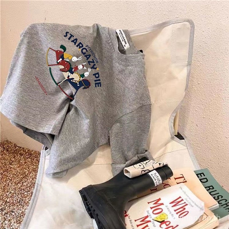 เสื้อผ้าเด็ก100% แขนยาวเสื้อตัวในแบบใหม่ฤดูใบไม้ผลิและฤดูใบไม้ร่วงเสื้อทีเชิ้ตเกาหลีเด็กชายและเด็กหญิงสำหรับเด็กเล็กและเด็กหญิงผ้าฝ้ายแท้ ราคา ถูกที่สุด ดีลบีเคเค แกลเลอรีภาพที่ 8