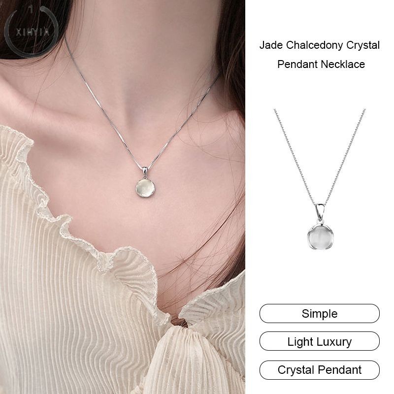 จัดส่งที่รวดเร็ว✨สร้อยคอจี้คริสตัลเลียนแบบ Niche Light Luxury Collarbone Chain ของขวัญเพื่อนที่ดีที่สุด-XINYIA1