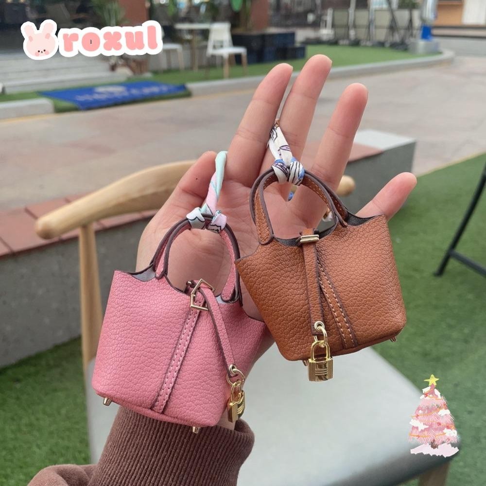 การตกแต่งกระเป๋า โรซูล จี้กระเป๋าถือแฟชั่นหรูหราน่ารักพร้อมเชือกเส้นเล็ก น่ารัก ซองหนังหูฟัง