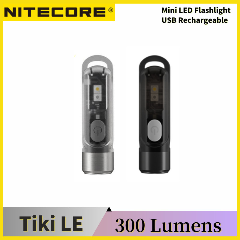 Nitecore Nitecore Tiki พวงกุญแจไฟฉาย 300Lumens ชาร์จสาย Usb ใช้แบตเตอรี่ในตัว