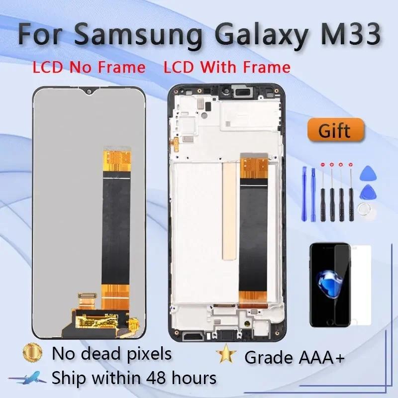 6.6 "LCD สําหรับ Samsung Galaxy M33 SM-M336B M336B M336BU M336K จอแสดงผลแผงแก้ว Touch Screen Digitiz
