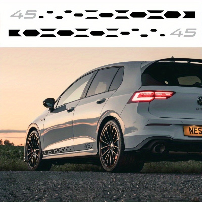 รถประตูด้านข้างกระโปรงสติกเกอร์สําหรับโฟล์คสวาเก้น VW Golf 8 MK8 GTI R ไวนิลฟิล์มลายรูปลอกจัดแต่งทรงผมอัตโนมัติปรับแต่งอุปกรณ์เสริมภายนอก