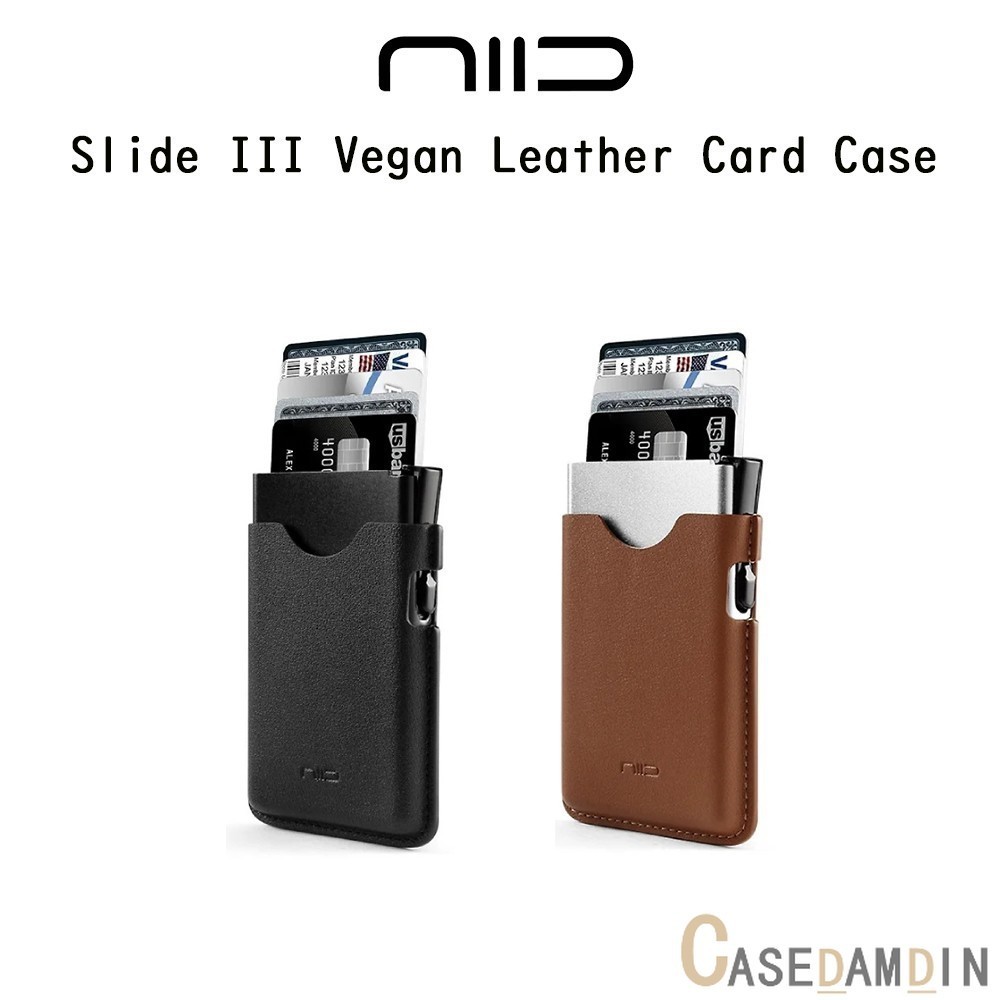 NIID Slide III Vegan Leather Card Case กระเป๋าใส่บัตรหนังวีแกนเกรดพรีเมี่ยม (พร้อมกล่องใส่บัตร)