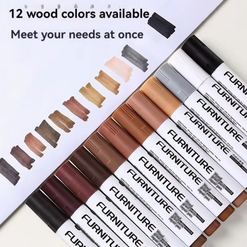 เฟอร์นิเจอร์ Touch Up Kit Markers Amp Filler Sticks ไม้คอมโพสิต Grain Paint Repair ปากการอยขีดข่วนคืนรอยขีดข่วน Patch