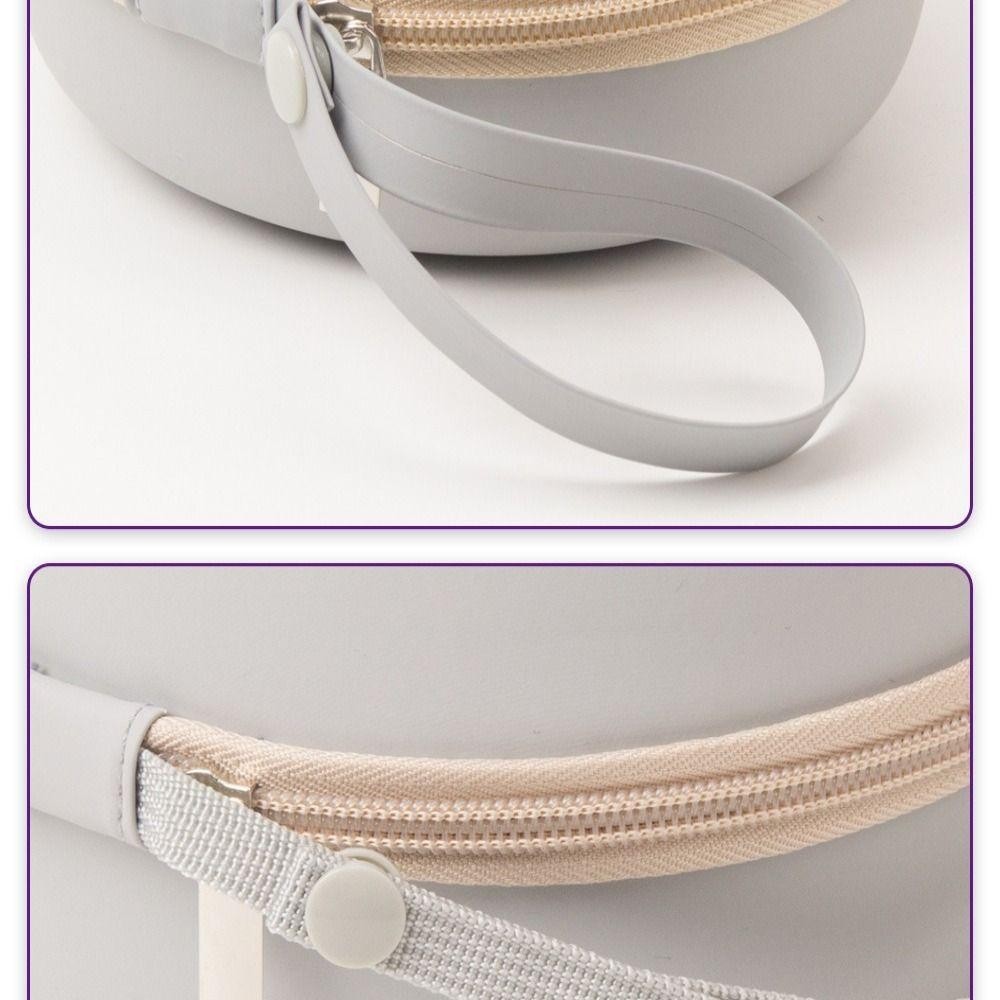 Breeze หมอนรองคอ U Type, กระเป๋าเก็บ EVA Porable, 2024 Zipper Round Camping Memory Foam Pillow Box Travel
