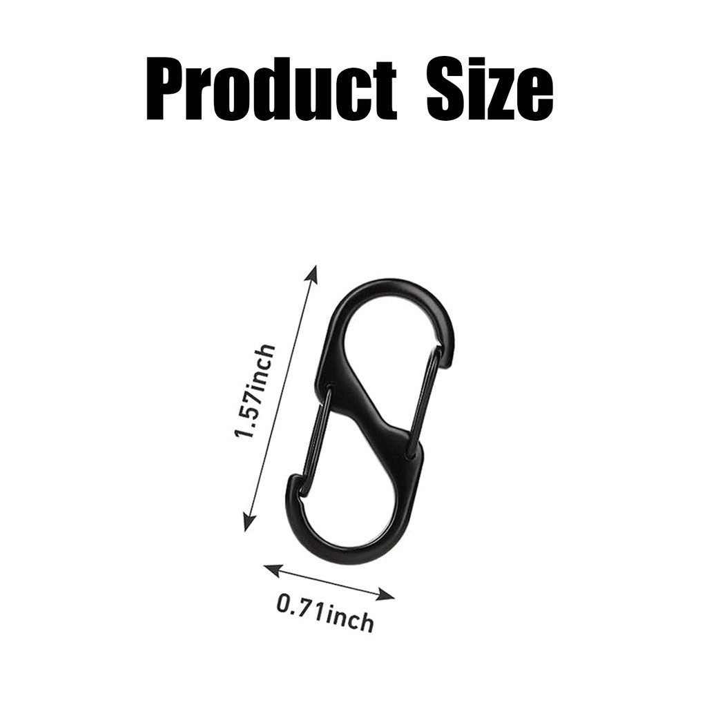 คลิปซิปป้องกันการโจรกรรมซิปดึงล็อค Dual Spring S Carabiner คลิปซิปสําหรับกระเป๋าเป้สะพายหลังกระเป๋าเดินทาง KeyChain