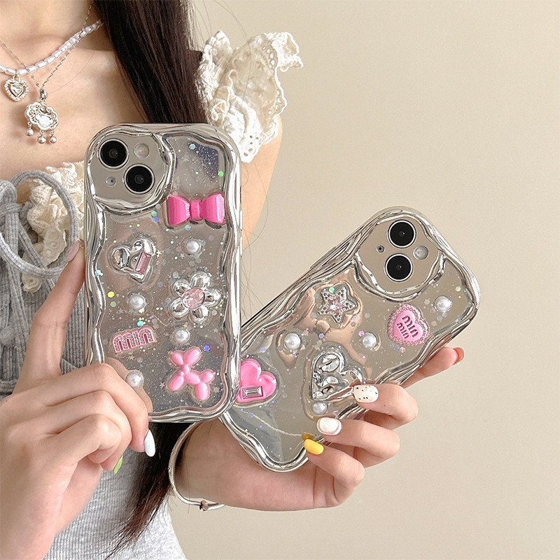 หรูหราโบว์ Rhinestone ดอกไม้เคสโทรศัพท์ OPPO Reno7Z Reno8Z Reno6Z Reno5 A53 A16 A74 A95 A94 A76 A96 